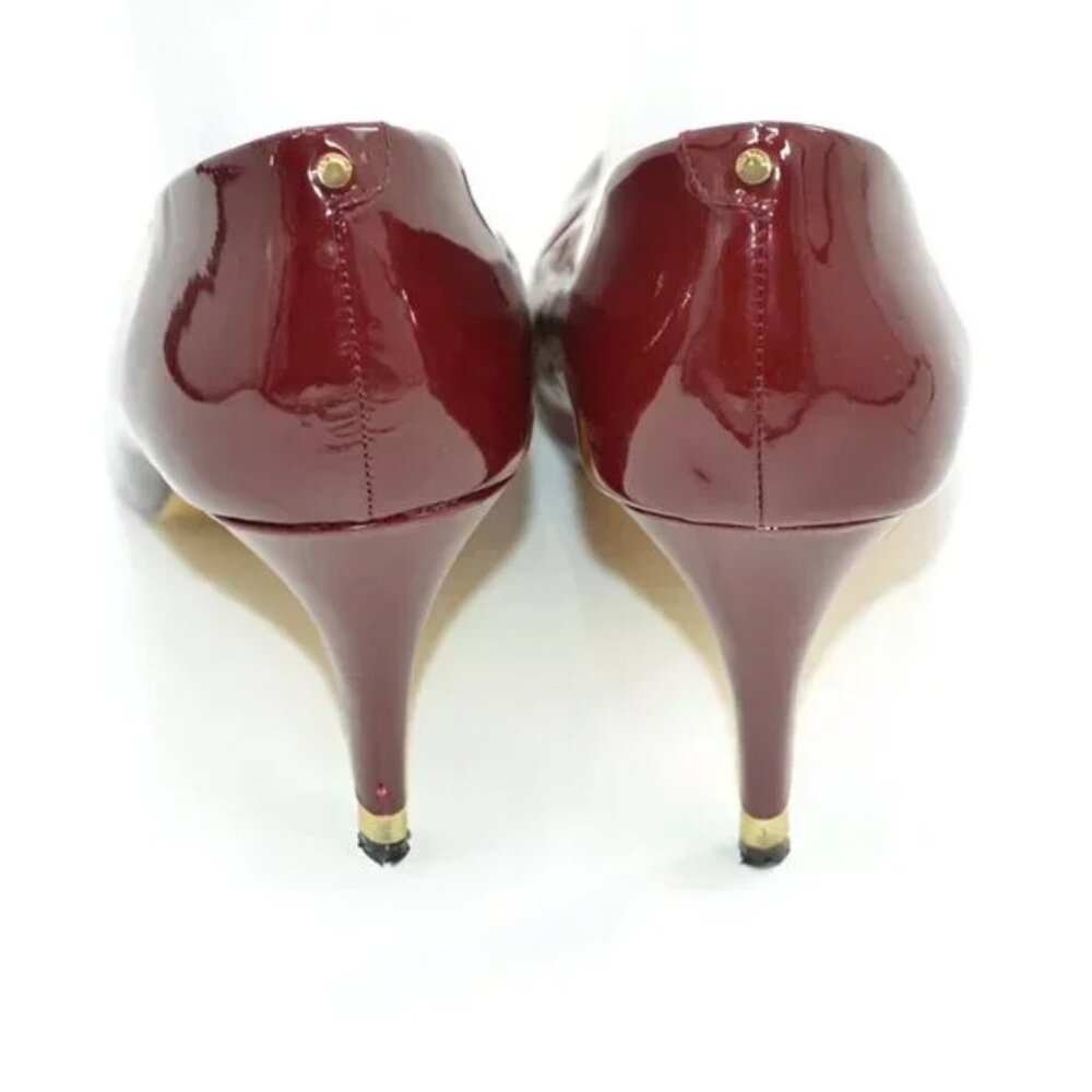 Ted Baker Cranberry Red Patent Leather Gold Dress Christmas Heels Pumps 40 9.5 - Picture 10 of 16